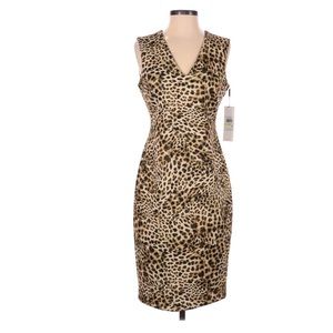 New Calvin Klein Animal Print Sheath Dress